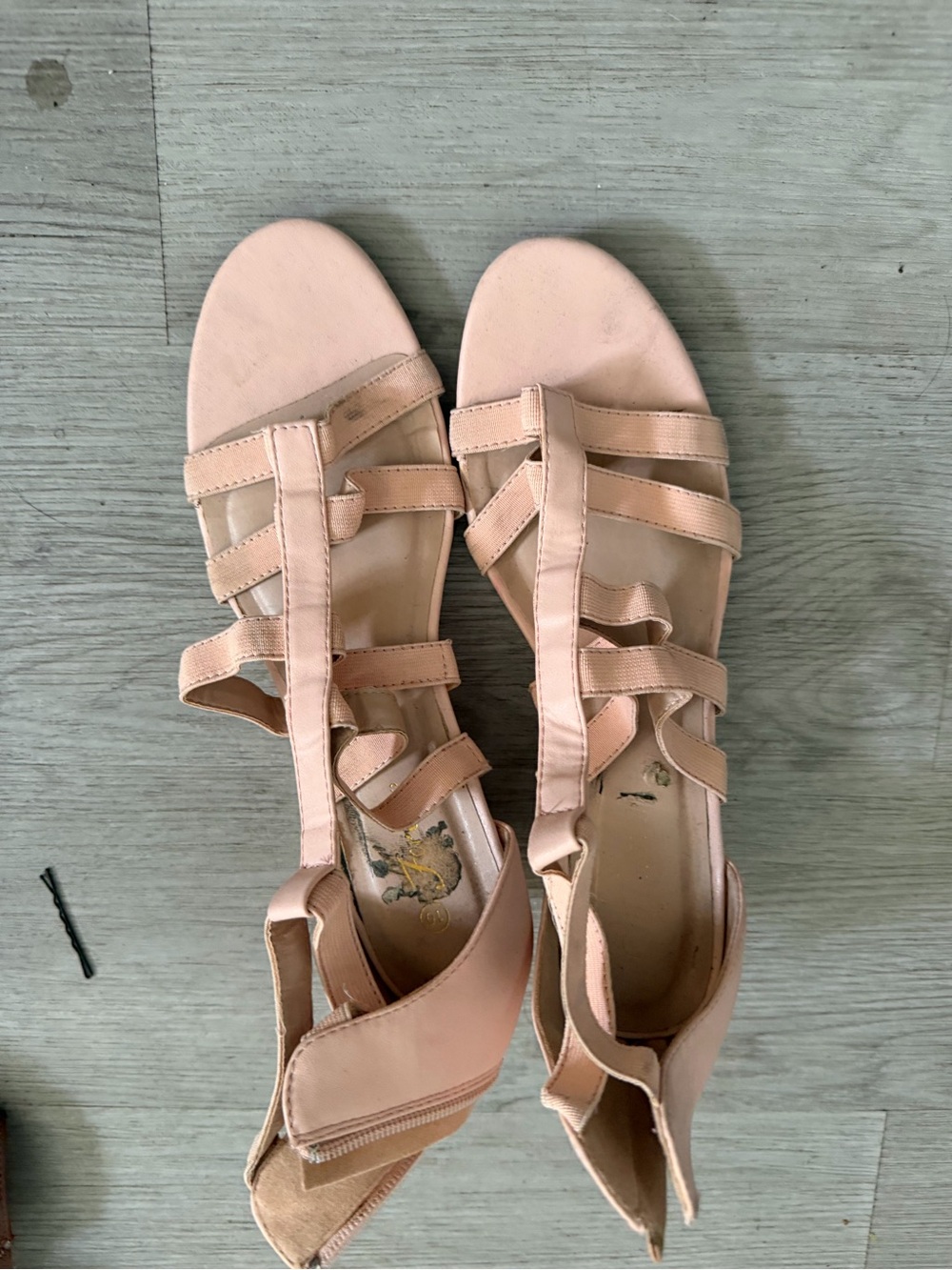 Women's Strappy Gladiator Sandals in Blush Pink
